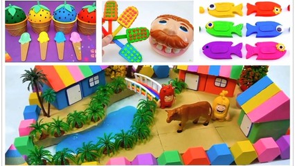 神奇动力沙魔力沙制作动物家园,彩泥冰激凌玩具